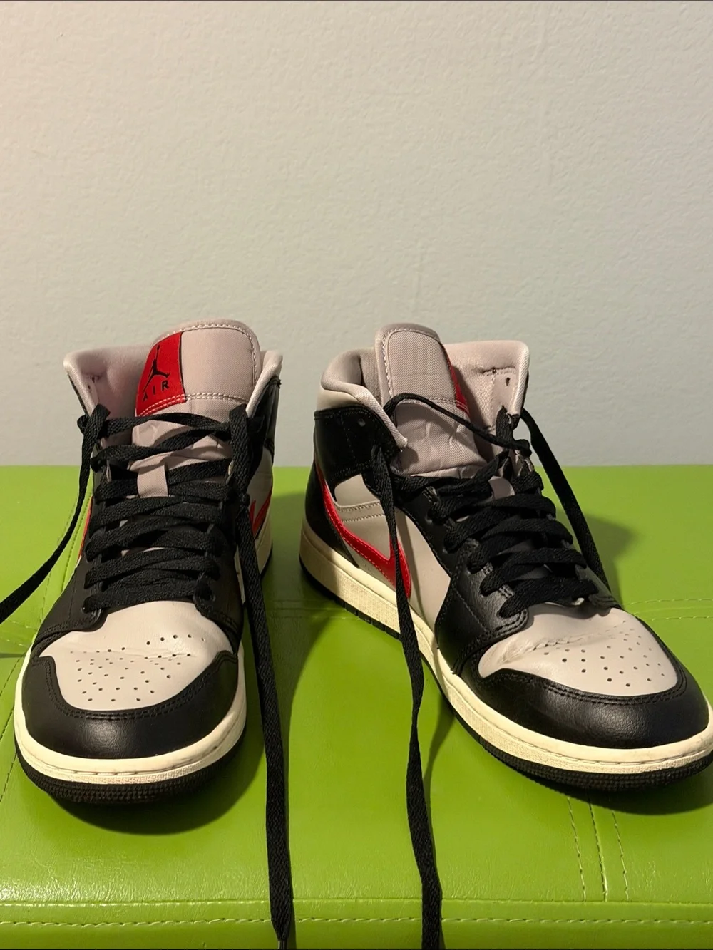 Jordan Men's High-Top Sneakers in Black, Gray & Red